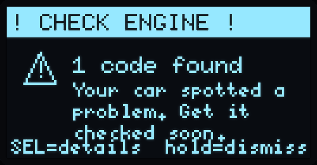 Check engine alert