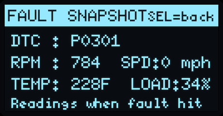 Fault snapshot