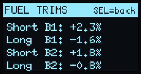 Fuel trims